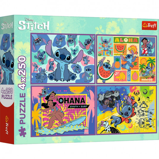 Puzzle 4x250 elements Lilo and Sti tch