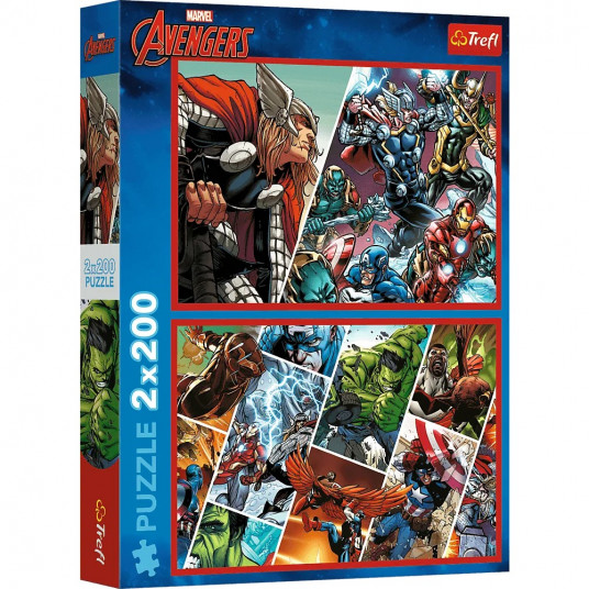Puzzle 2x200 elements Defenders of the world The Avengers Marvel