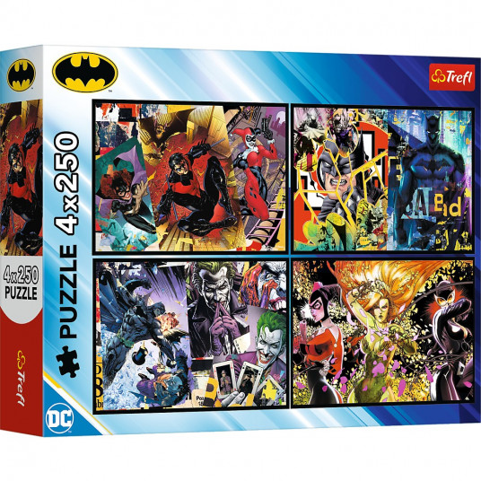 Puzzle 4x250 elements Batman in action