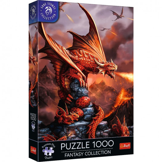 Puzzle 1000 elements Premium Fire Dragon Anne Stokes