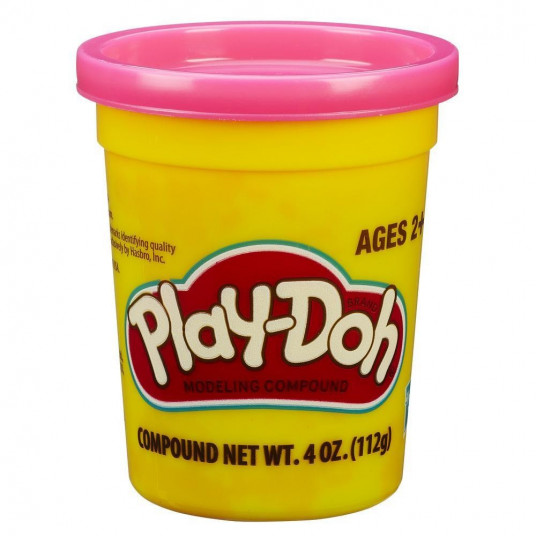 Play Doh Single Tube on a tray, red