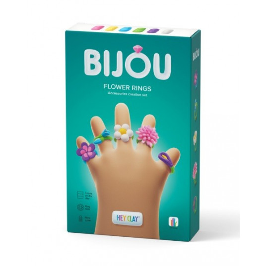 Plastic mass Hey Clay Bijou Flower Rings