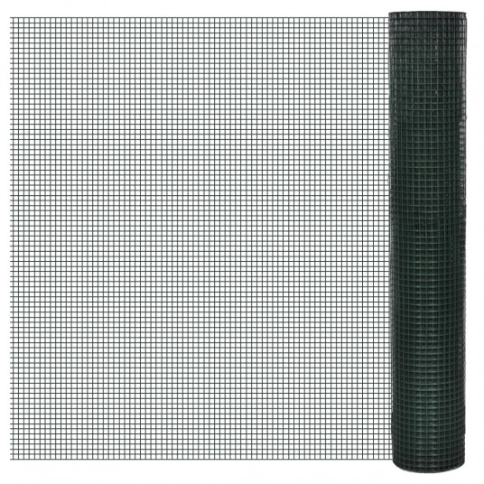  Tinklinė tvora, žalia, 1x25m, cinkuotas plienas 