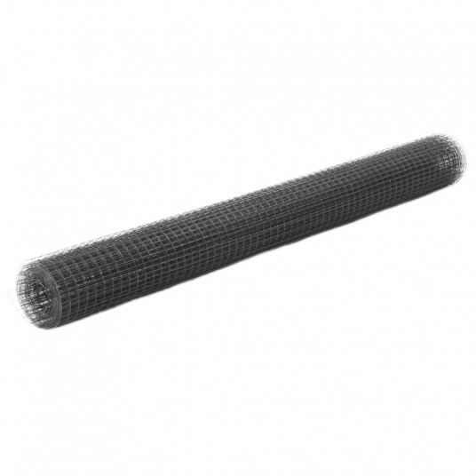  Vielos tinklas su PVC danga, pilkas, 10x1,5m 