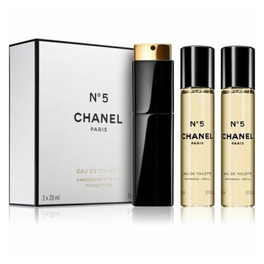 Chanel - No. 5 - EDT 20 ml (refillable bottle) + filling 2 x 20 ml