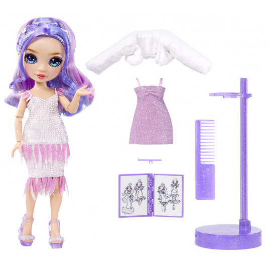 MGA Rainbow High Fantastic Fashion Doll Violet Willow – Purple p3 587385
