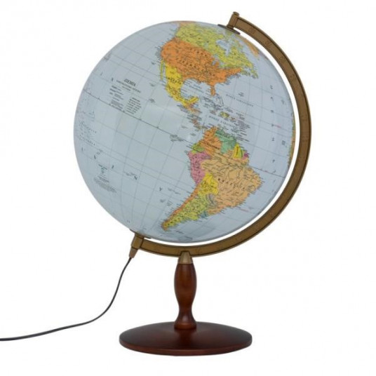 Globe 420 political-physical illuminated wooden foot 8412