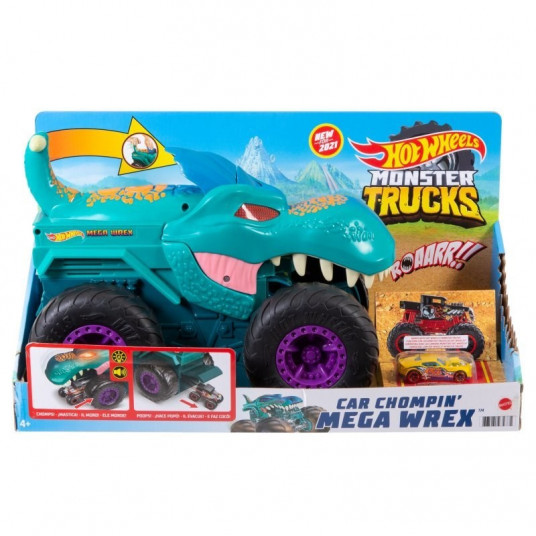 HOT WHEELS MONSTER TRUCKS GYL13 AUTOMOBILIŲ GRIOVĖJAS MEGA WREX