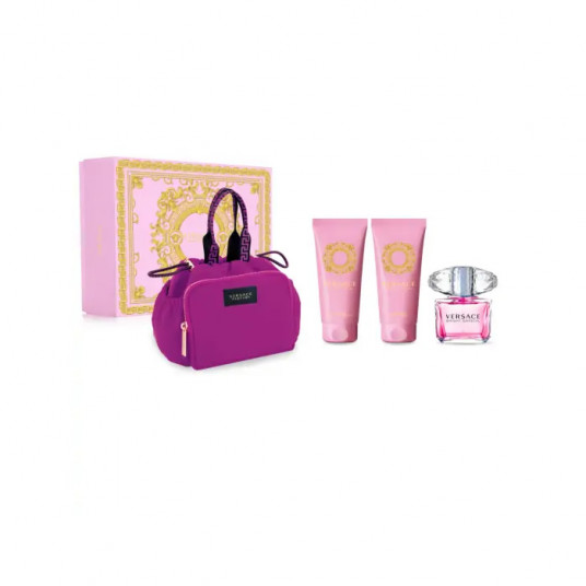  Versace Bright Crystal Eau De Toilette Spray 90ml Set 4 Pieces 
