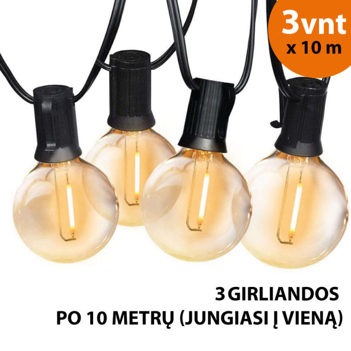 Lauko girlianda (LED lemputės) 30 m Elegance