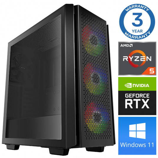  INTOP Ryzen 5 3600 32GB 240SSD M.2 NVME+2TB RTX4060Ti 8GB WIN11Pro 