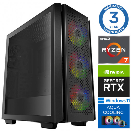  INTOP AQUA Ryzen 7 7700X 32GB DDR5 2TB SSD M.2 NVME+2TB RTX3050 8GB WIN11Pro 