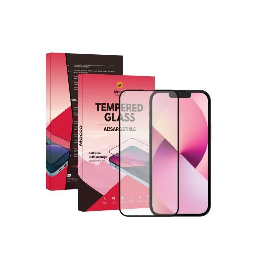  Mocco Full Glue Signature Edition Tempered Glass Full Coverage with Frame  Apple iPhone 15 Pro Max Black 