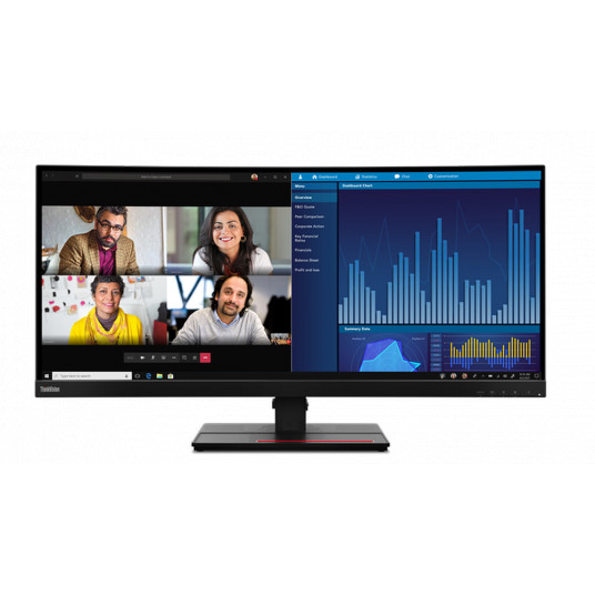  Lenovo ThinkVision P34w-20 34.14 " IPS 21:9 4 ms 300 cd/m² Black 60 Hz HDMI ports quantity 2 