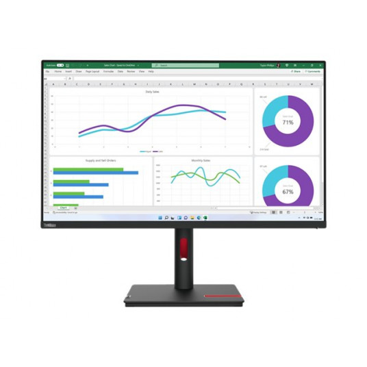  LENOVO THINKVISION T32H-30/ 31.5" QHD (2560X1440) IPS DISPLAY/ ANTI-GLARE/ 16:9/ 60HZ/ HDMI/ DP/ RJ-45/ UCB-C (90W)/ 3Y 