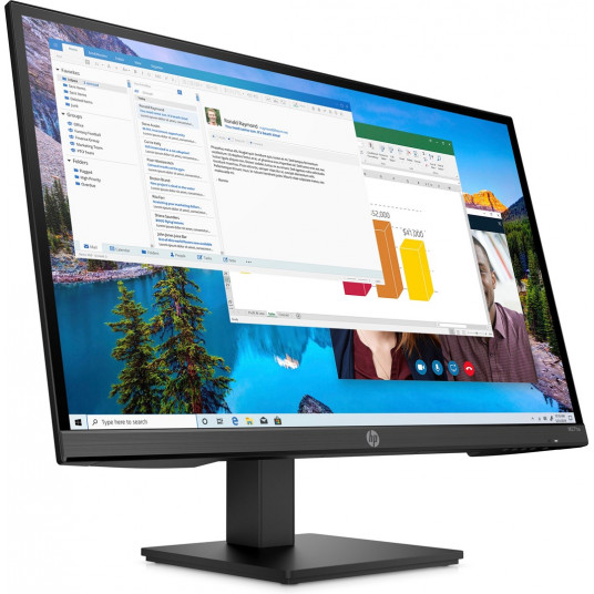  HP M27ha 68,6 cm (27") 1920 x 1080 pikseliai „Full HD“ Juoda 