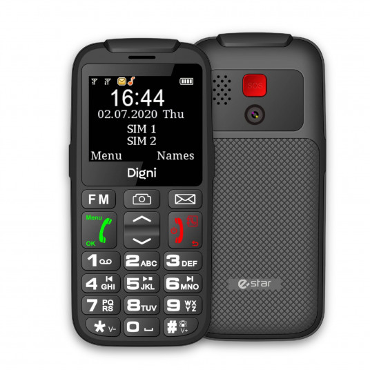  eSTAR Digni Talk Senior Phone  Dual SIM Black  Black 
