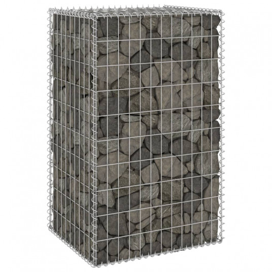 Gabiono siena su dangčiais, 60x50x100cm, galvanizuotas plienas