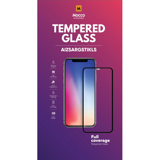 Mocco Full Face / Full Glue Tempered Glass Full Coveraged with Frame Apple iPhone 12 Pro Max Black