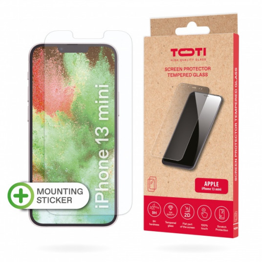  Apsauginis stiklas Toti Tempered Glass 2D iPhone 13 mini (5,4) 2021, transparent 