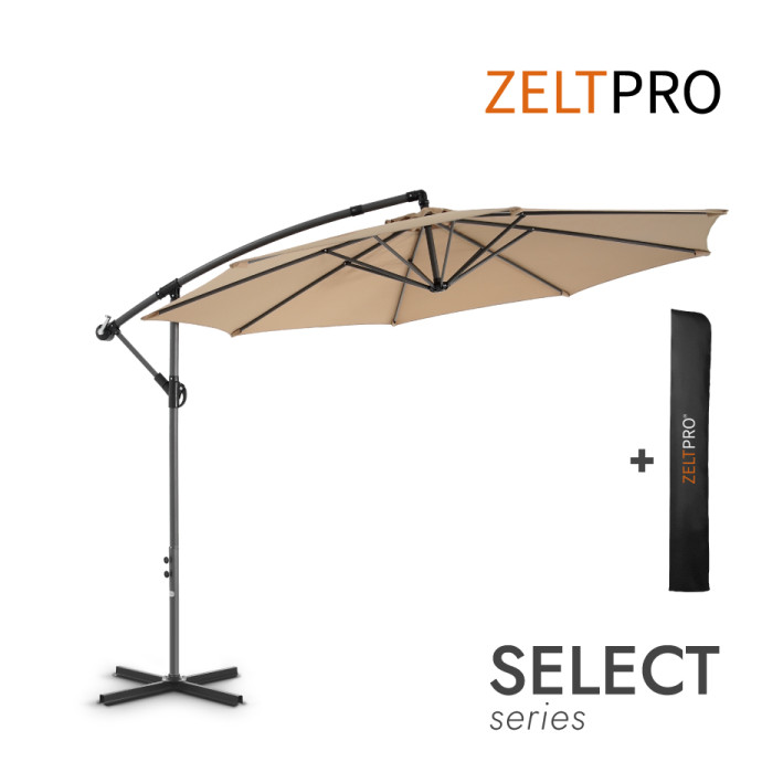 Lauko saulės skėtis su užvalkalu Select Taupe