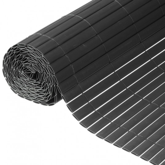  Nature Dvipusė sodo pertvara, antracito spalvos, 1,5x3m, PVC 