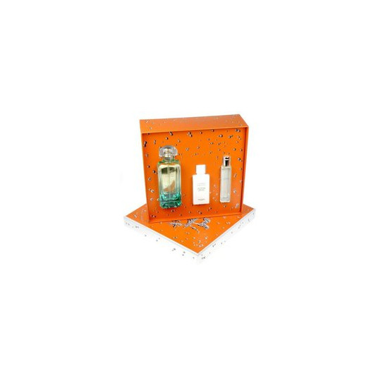  Rinkinys moterims Hermes Un Jardin Sur Le Nil Great 100 ml EDT + kūno losjonas 40 ml + EDT 15 ml 