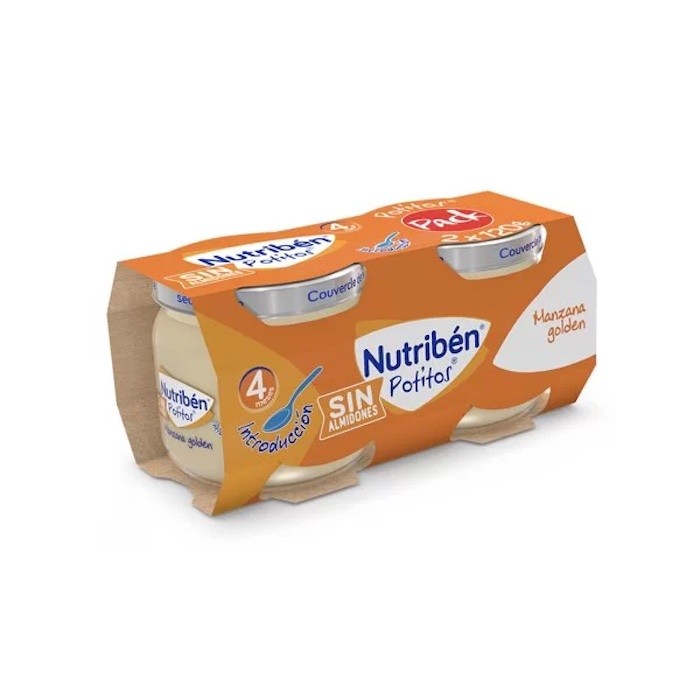 Nutriben Golden Apple Potito tyrelė su obuoliais 2 x 120g