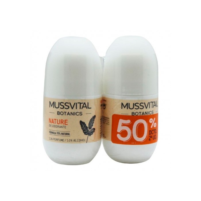 Mussvital Botanics Dezodorantas Nature 75ml rinkinys 2 vienetai