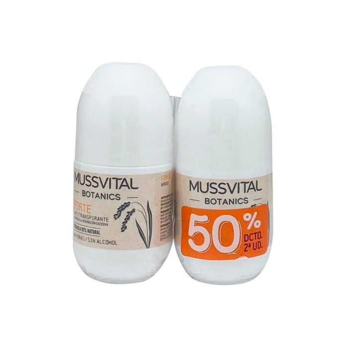 Mussvital Botanics Dezodorantas Forte 75ml rinkinys 2 vienetai