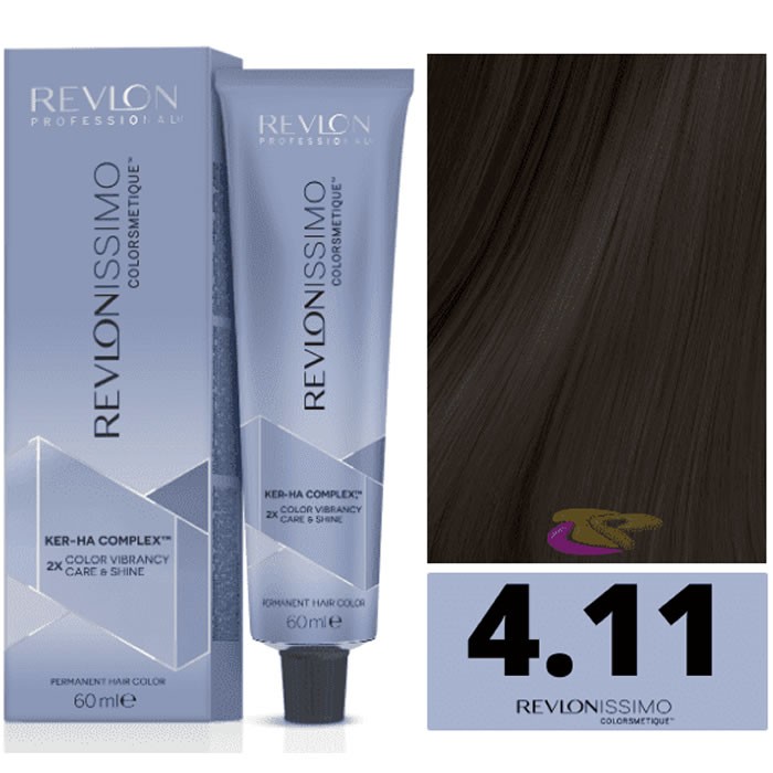 plaukų dažai Revlon Revlonissimo Colorsmetique 4,11 Vidutinio atspalvio intensyvūs pelenai 60ml
