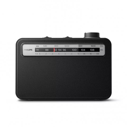 Philips portable radio TAR2506/12, Analog FM/MW radio, AC or battery operated (2x D batteries) 