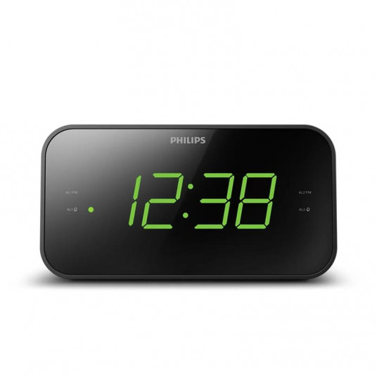  Philips Clock radio TAR3306/12, FM tuner, Dual alarm 