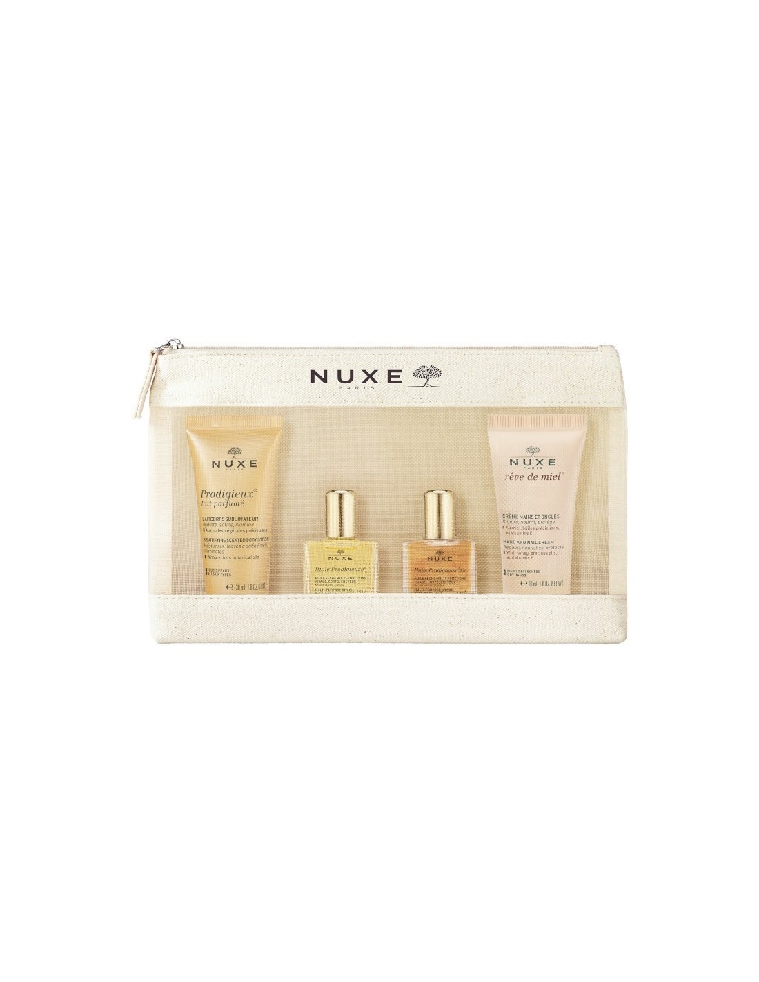 Nuxe Prodigieuse Huile Beauty Ritual Travel Set rinkinys 4 vnt