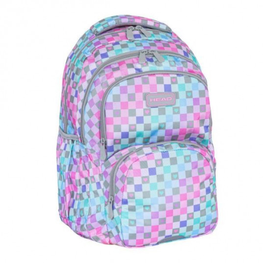 Double-compartment backpack Head Checkered Hearts AB200