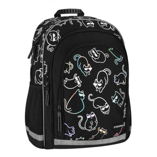 Two-compartment backpack Kotki holo 527191 STK-14 STARPAK