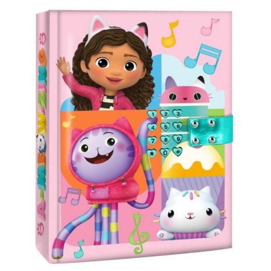 Gabi's Cat House Diary Lockable with Code Sound Effects GD00040 Kids Euroswan