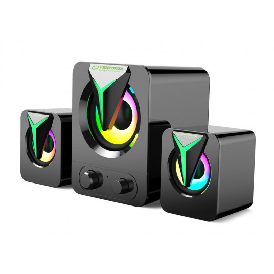  Esperanza EGS107 garsiakalbiai 2.1 USB LED 5 W juoda 