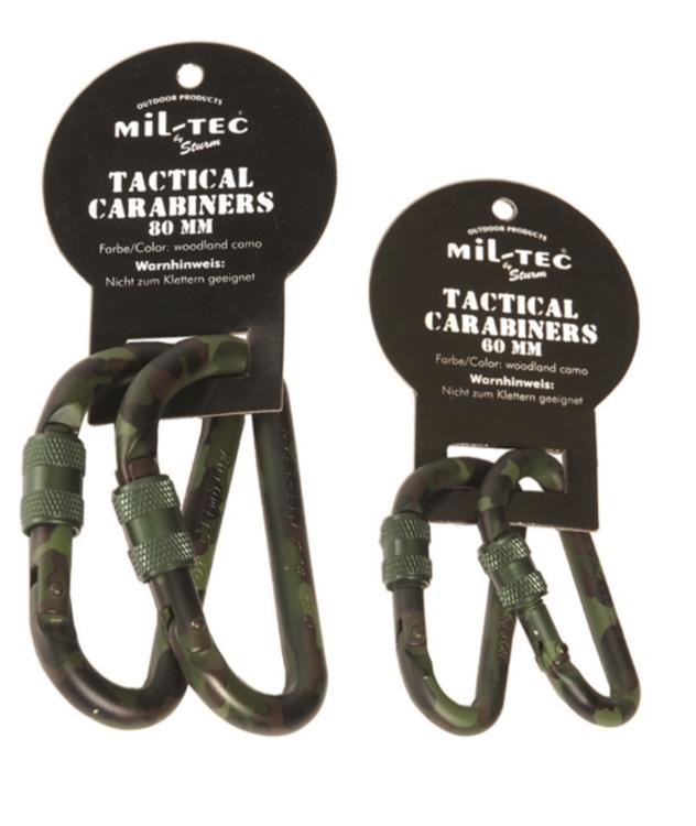 Karabinas Mil-tec aliuminis 60 mm (Woodland) BLT išsiuntimas 1-3 d.