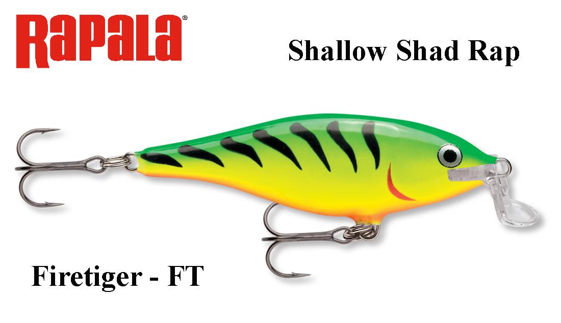 Vobleris Rapala Shallow Shad Rap Firetiger 9 cm