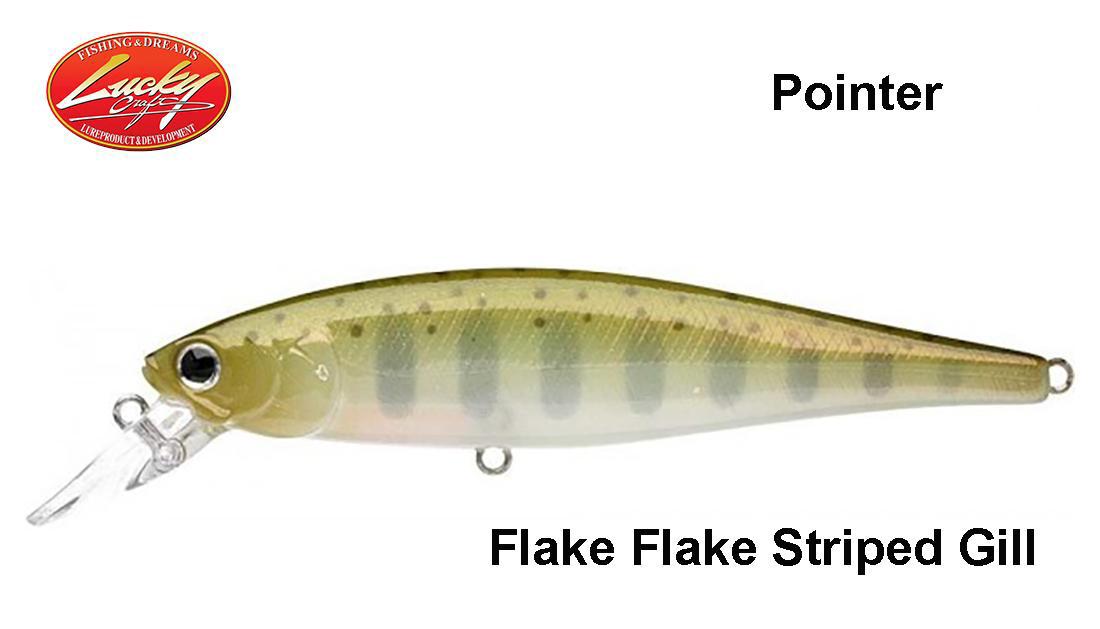 Vobleris Lucky Craft Pointer SP Suspending Jerkbait Flake Flake Striped Gill 10 cm