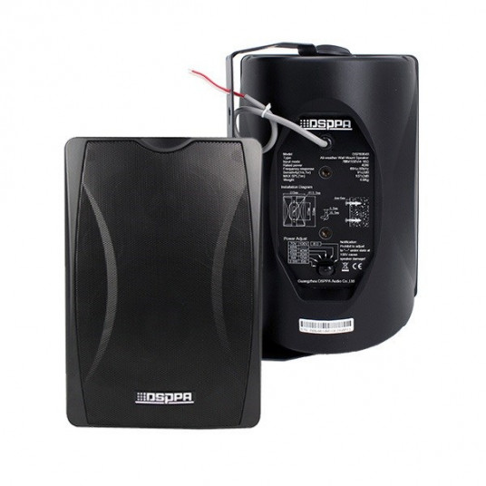  DSPPA DSP8064B Sieninis garsiakalbis su maitinimo čiaupu 40 W (100 V), juodas 