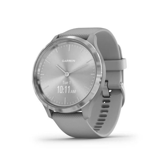  Išmanusis laikrodis Garmin Vivomove 3, 44MM, Silver Stainless Steel Bezel with Powder Gray Case and Silicone Band | 010-02239-20 