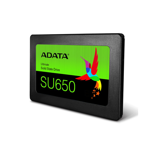  	 ADATA Ultimate SU650 3D NAND SSD 960 GB, SSD form factor 2.5”, SSD interface SATA, Write speed 450 MB/s, Read speed 520 MB/s 