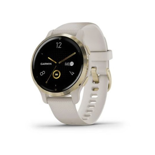  Išmanusis laikrodis Garmin Venu 2S, GPS, Wi-Fi, ANT+,Light Gold Bezel with Light Sand Case and Silicone Band | 010-02429-11 