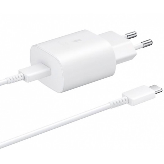  Įkroviklis Samsung USB-C 25W, 1m White 