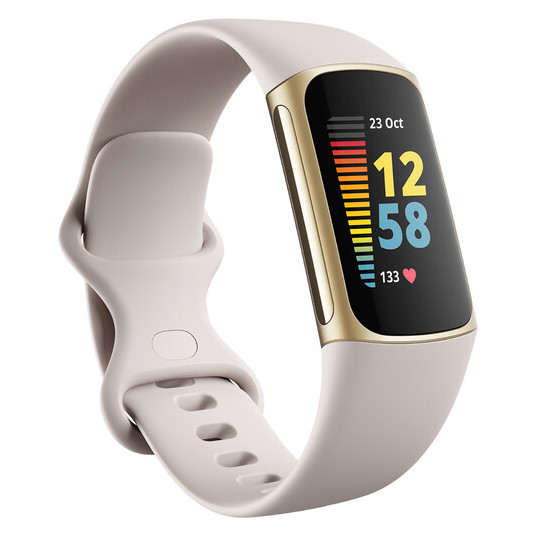  Išmanioji apyrankė Fitbit Charge 5, Fitness & Health Tracker, Lunar White/Soft Gold Stainless Steel FB421GLWT 