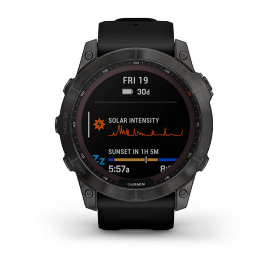  Išmanusis laikrodis Garmin fenix 7X Sapphire Solar Carbon Gray DLC Titanium with Black Band / 010-02541-11 