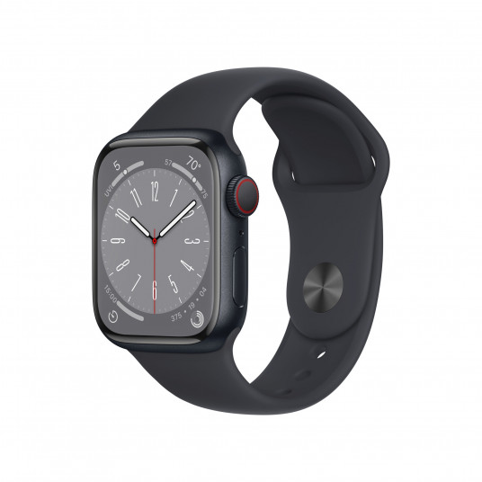  Išmanusis laikrodis Apple Watch Series 8 GPS, 41mm LTE Midnight Aluminium Case with Midnight Sport Band MNHV3UL/A 