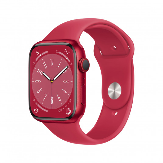 Išmanusis laikrodis Apple Watch Series 8 GPS, 41mm LTE Red Aluminium Case with Red Sport Band MNJ23UL/A